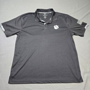 Clemson Tigers Digital Camo‎ OHT Military Appreciation Men's Polo 2XL NCAA Black
